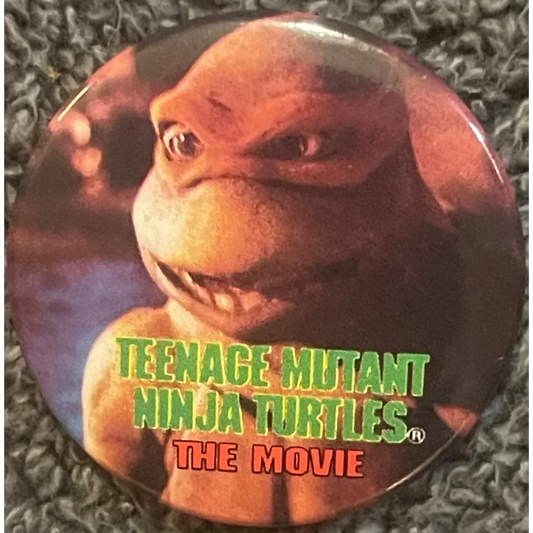 Rare 1990 Teenage Mutant Ninja Turtles Michelangelo Movie Pin