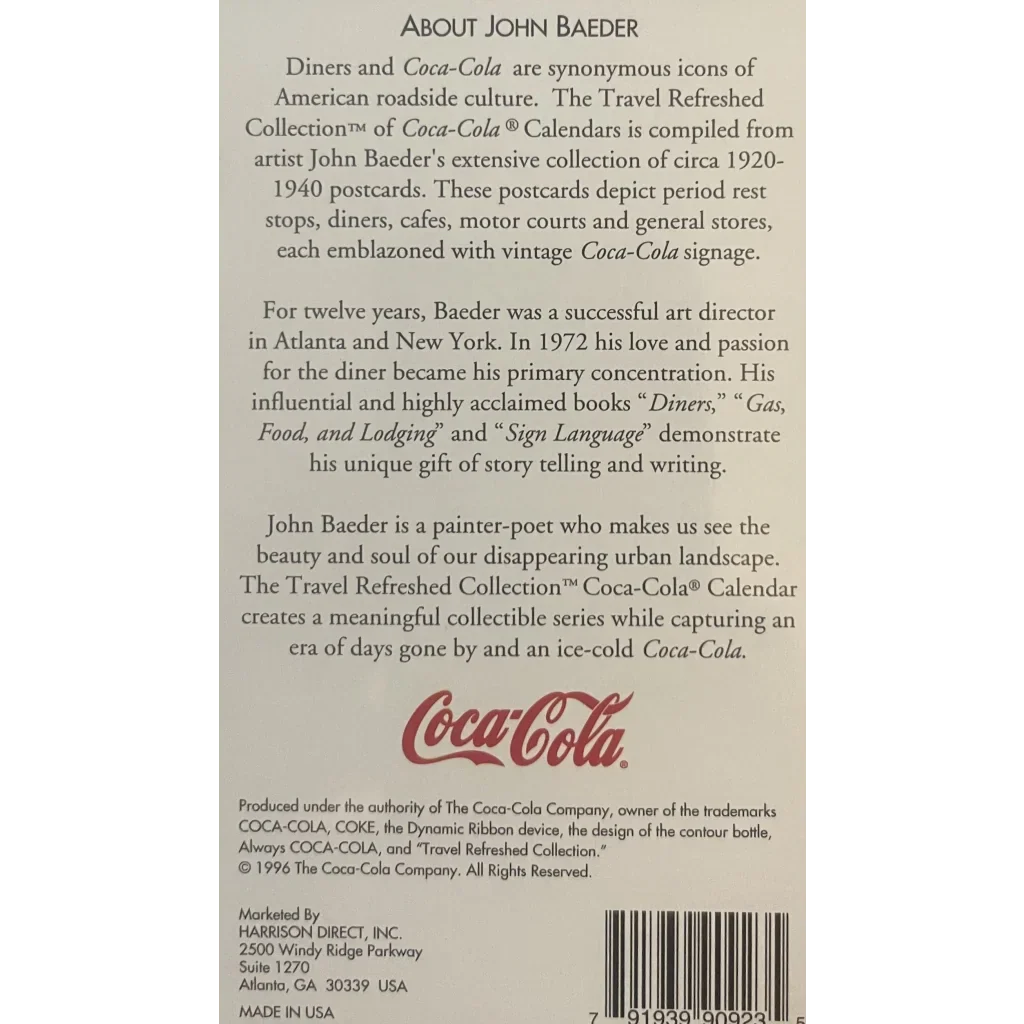 Rare Coca Cola Vintage Calendar Brings History to Life