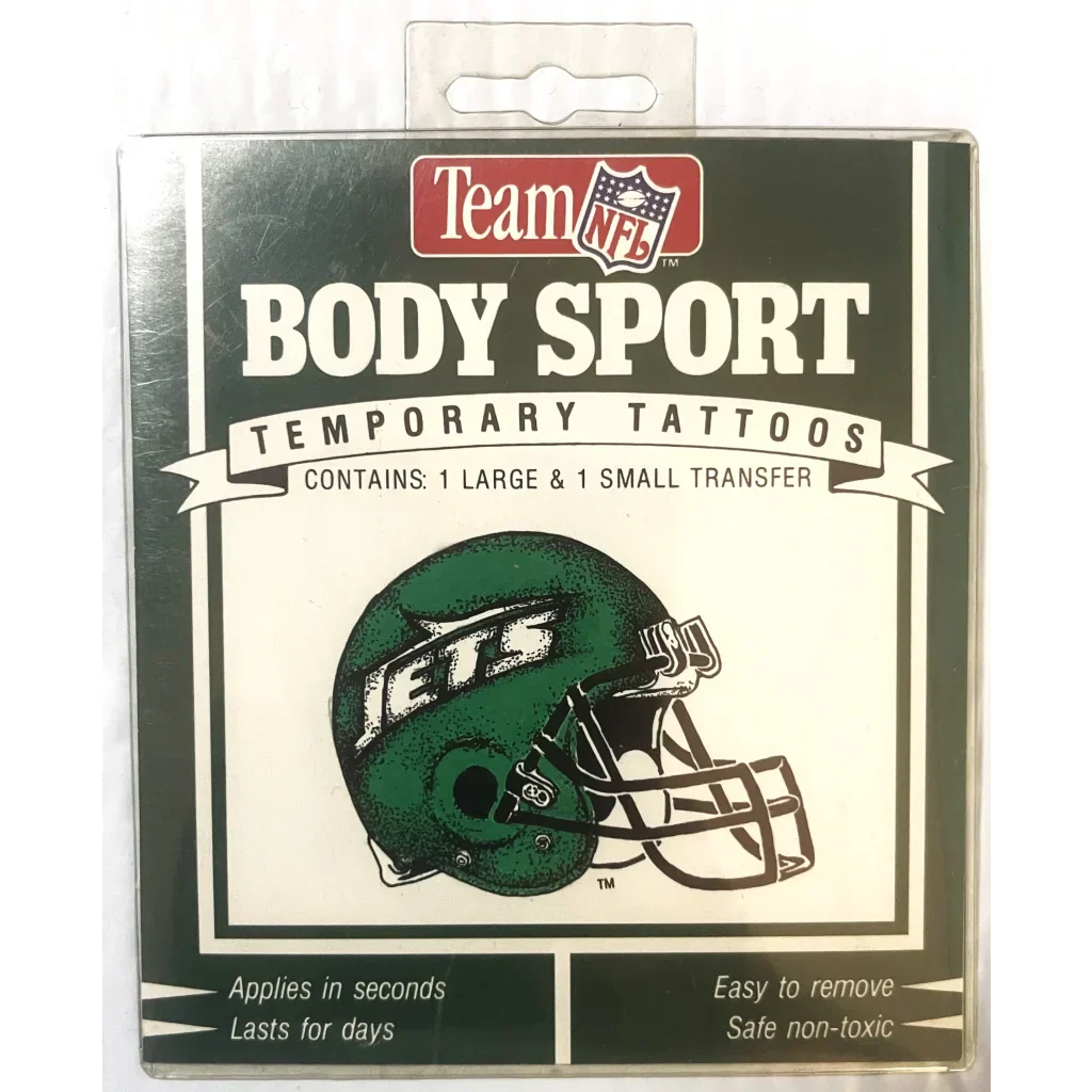 Vintage New York Jets Temporary Tattoos Nostalgic Antique Gift