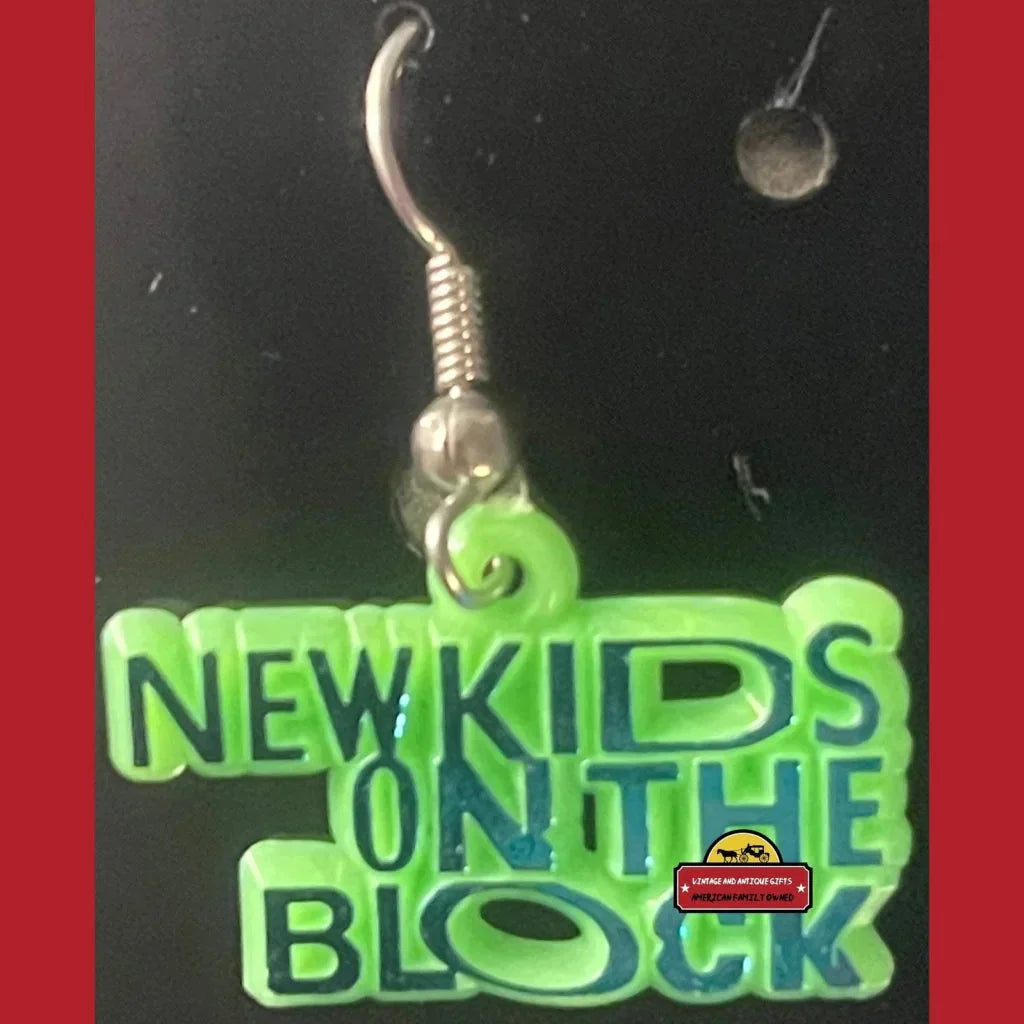 Rare NKOTB Green Earrings from 1991 Boston Boy Band Memorabilia