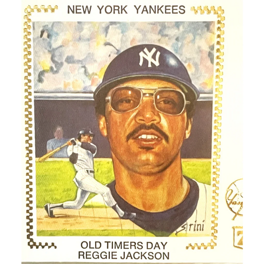 Rare 1991 Reggie Jackson Gold Embossed Yankees Collectible Envelope