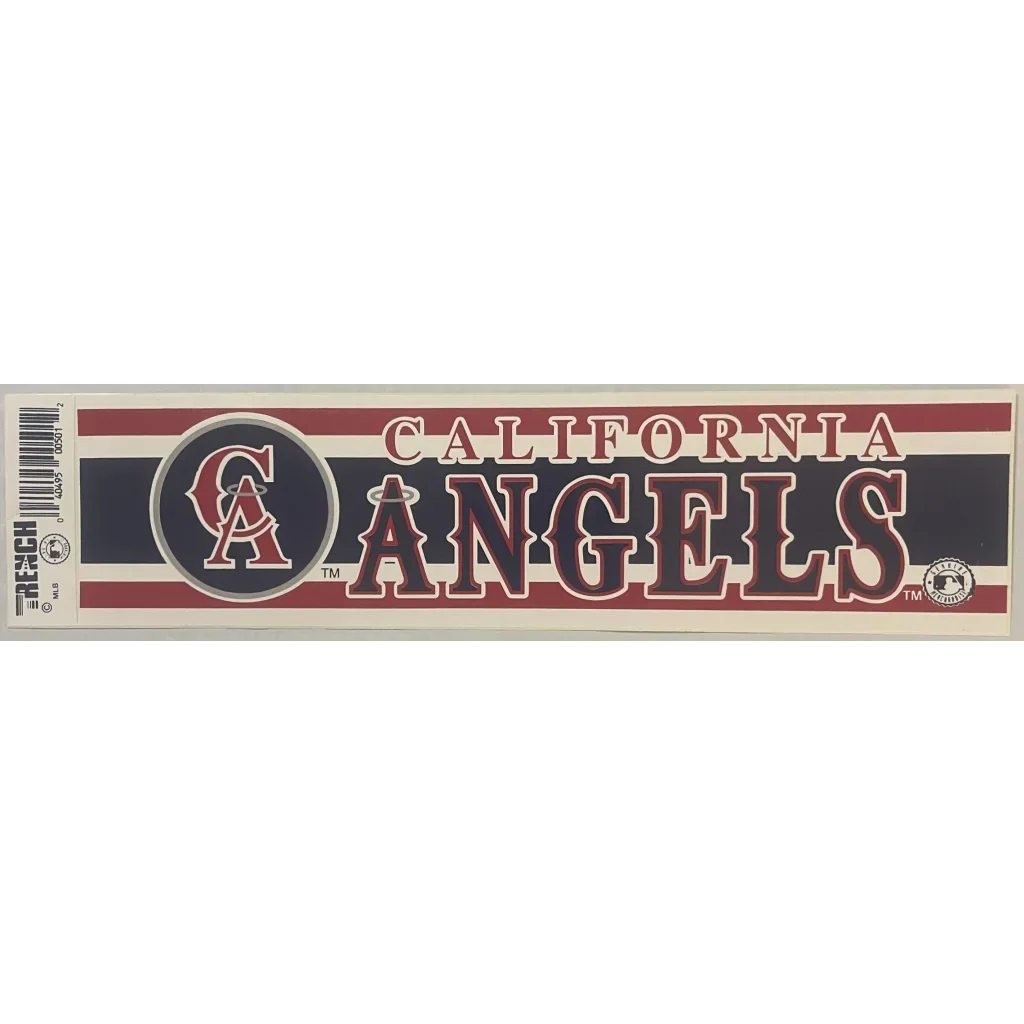 Rare California Angels Bumper Sticker 90s MLB Antique Gift