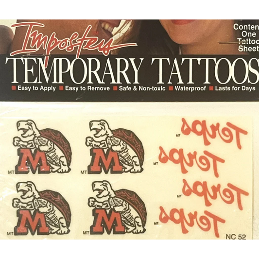 Rare 1994 Maryland Terps Temporary Tattoos Excite CFL Collectors