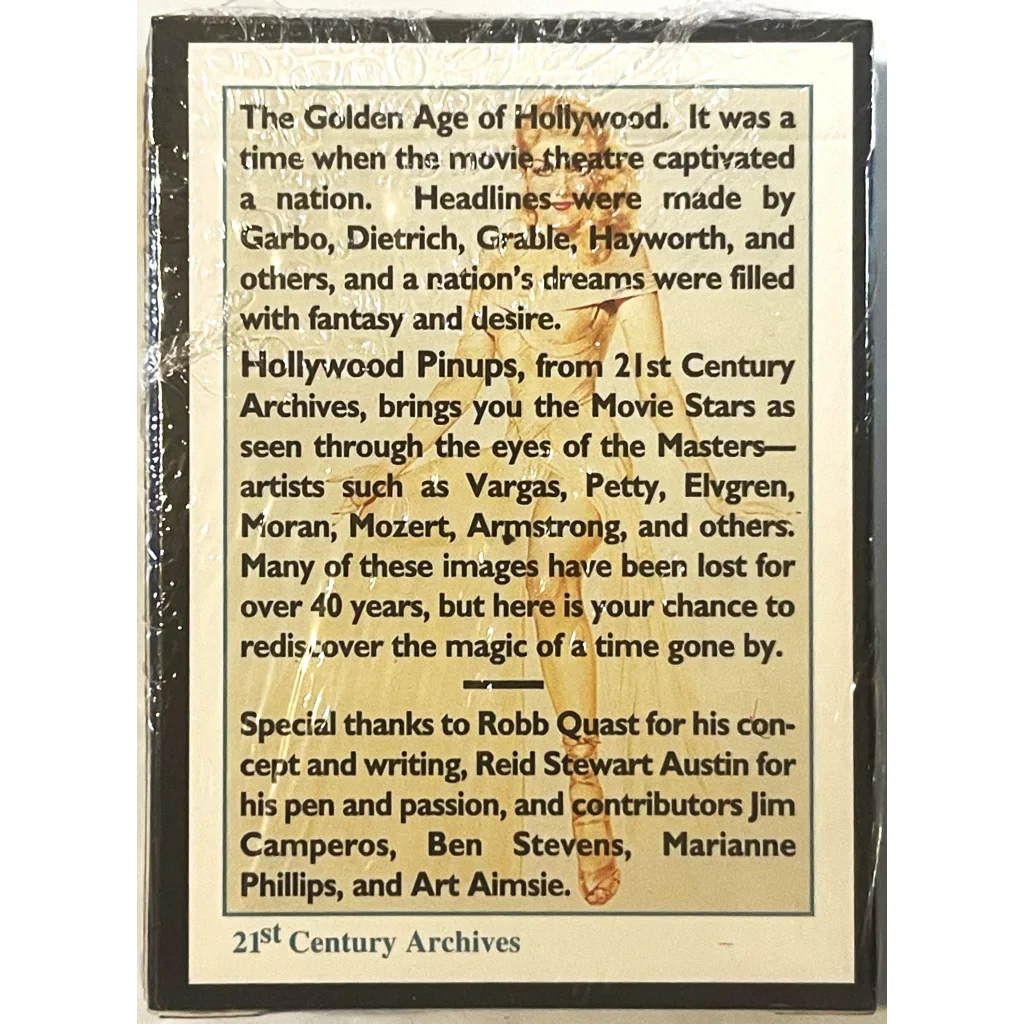 Sealed 1995 Hollywood Pinups Collectible Trading Card Set