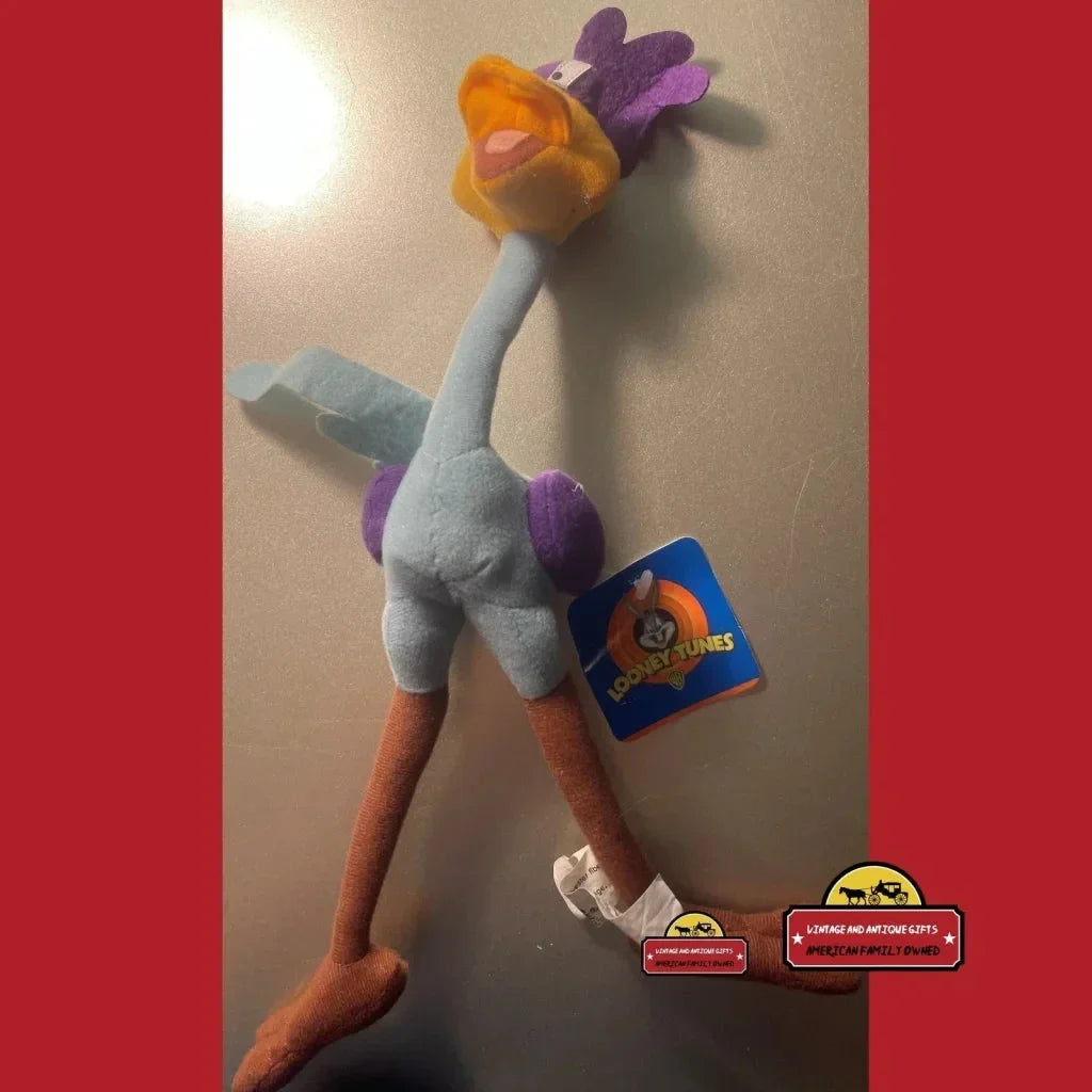 Rare 1997 Looney Tunes Roadrunner Plush Toy with Original Tag