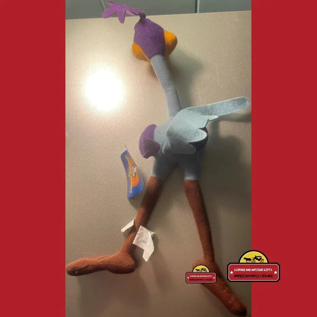 Rare 1997 Looney Tunes Roadrunner Plush Toy with Original Tag