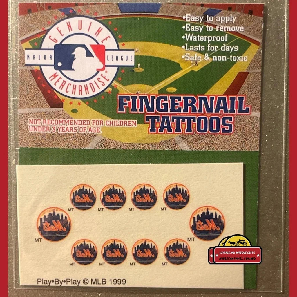 Vintage MLB Fingernail Tattoos for Diehard Mets Fans