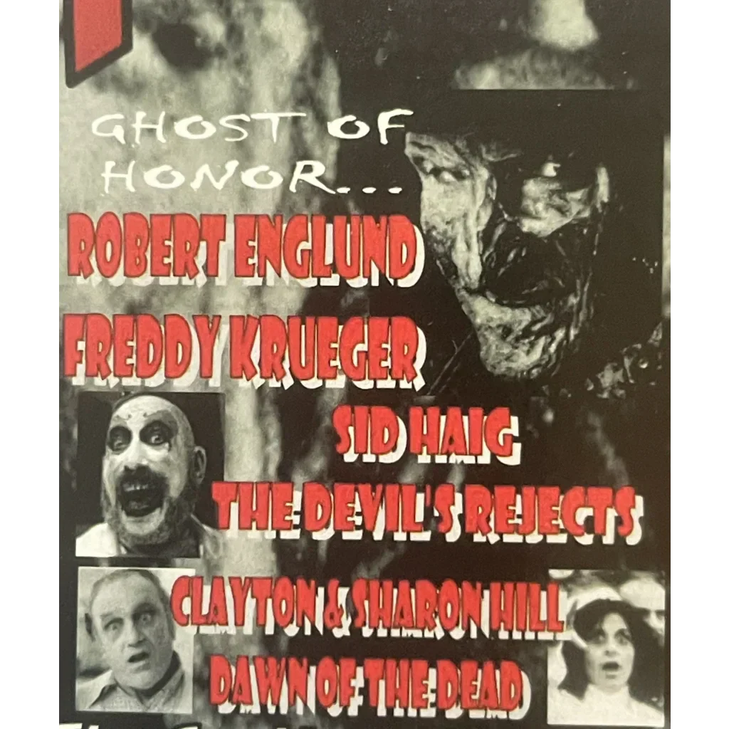 Rare 2006 Comic Con Horror Fest Vintage Collectible Show Card