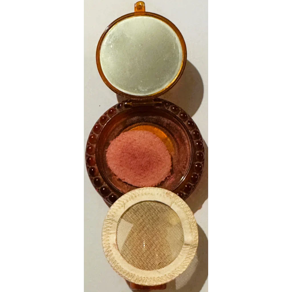 Vintage Amber Compact Set with Two Mirrors in Good Condition