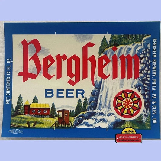 Rare Vintage Bergheim Beer Label Brings 60s Nostalgia to Life