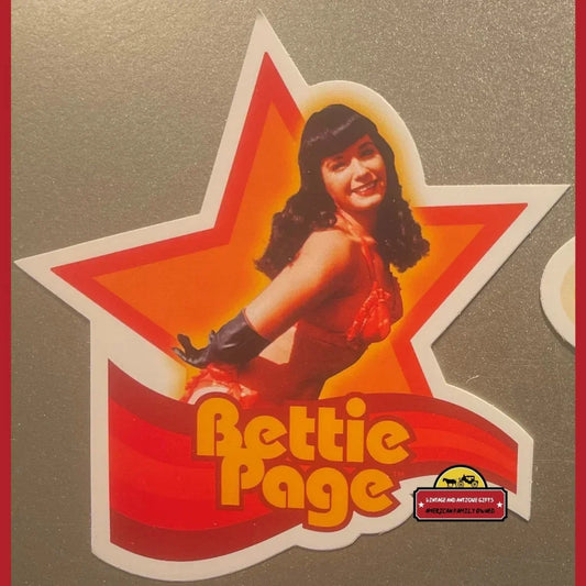 Rare Bettie Page Sticker by Bunny Yeager Antique Gift for Pinup Fans