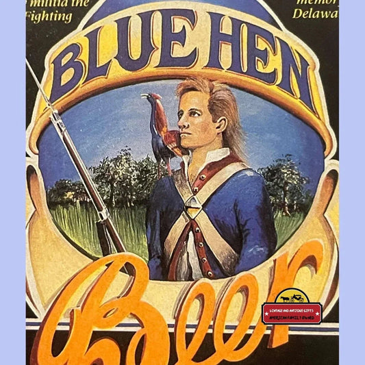 Rare Vintage Blue Hen Beer Label Celebrates Delaware's Fighting Spirit
