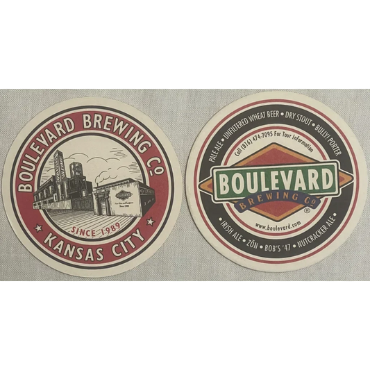 Rare Kansas City Vintage Boulevard Brewing Beer Coaster