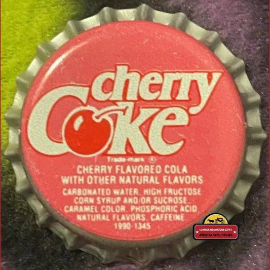 Rare 90s Cherry Coke Bottle Cap Chesterman Company Collectible