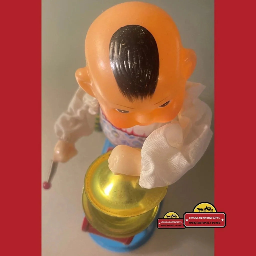 Nostalgic Vintage Clockwork Tin Boy Drummer Toy Works Perfectly