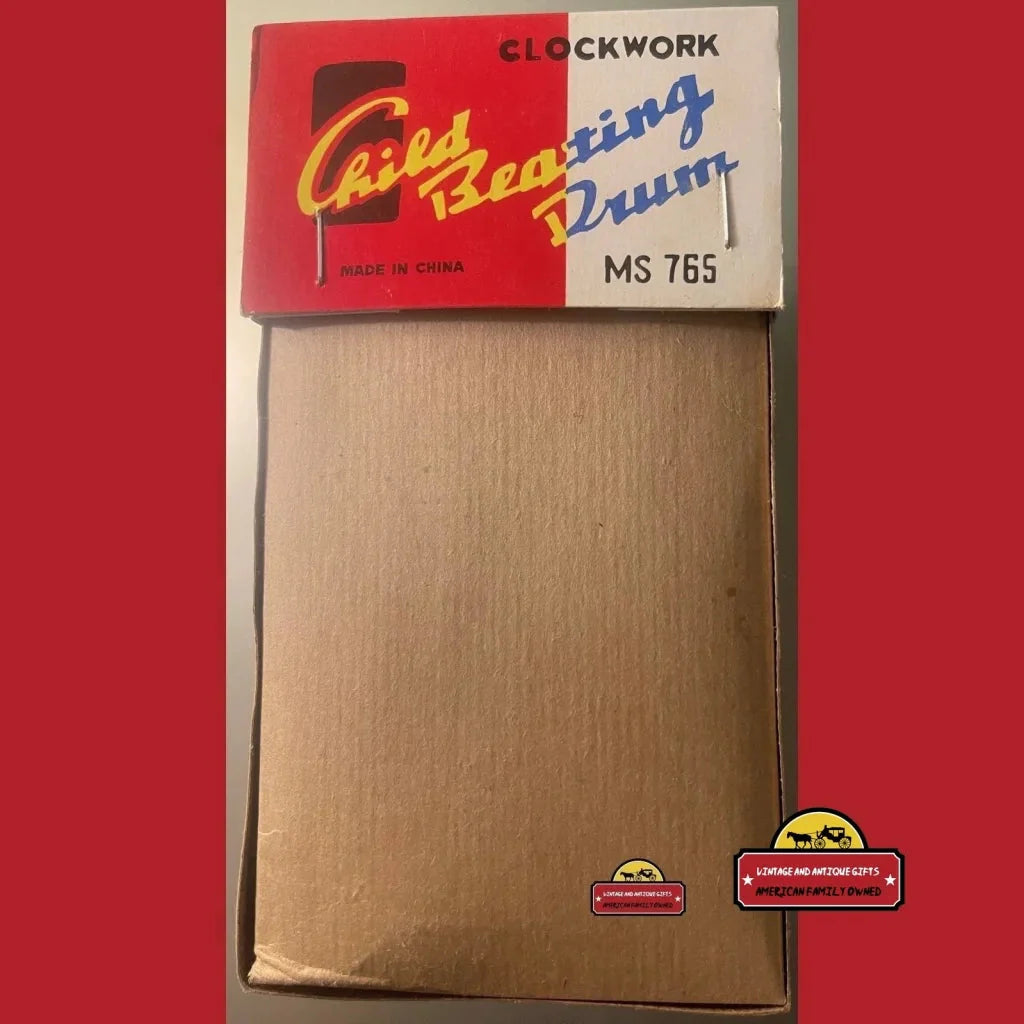 Nostalgic Vintage Clockwork Tin Boy Drummer Toy Works Perfectly