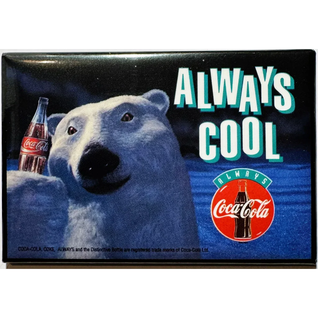 Vintage Coca-Cola Cool Polar Bear Pin Brings 1993 Superbowl Magic