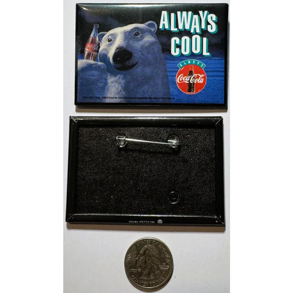 Vintage Coca-Cola Cool Polar Bear Pin Brings 1993 Superbowl Magic