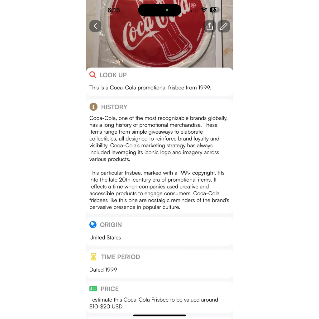 Vintage Coca-Cola Flexible Cloth Frisbee 1999 NOS Soda Collectible