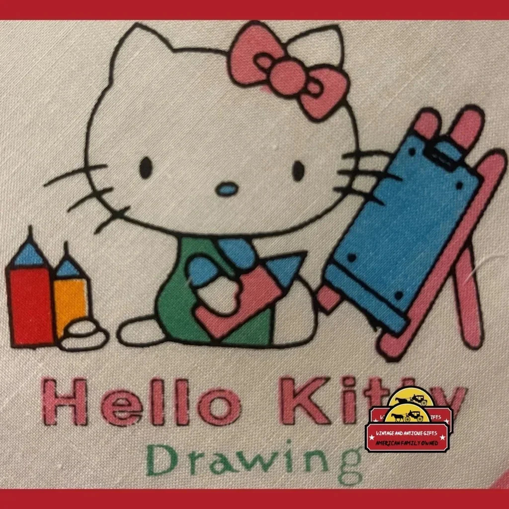 Rare 1980s Hello Kitty Cotton Cloth Napkins in 3 Colors