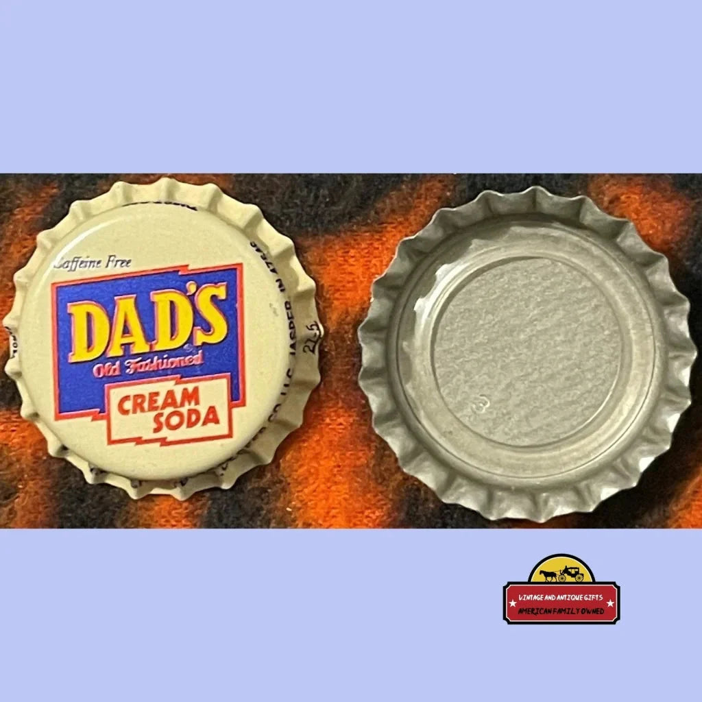 Rare 1980s Dads Cream Soda Bottle Cap from Chicago and Jasper