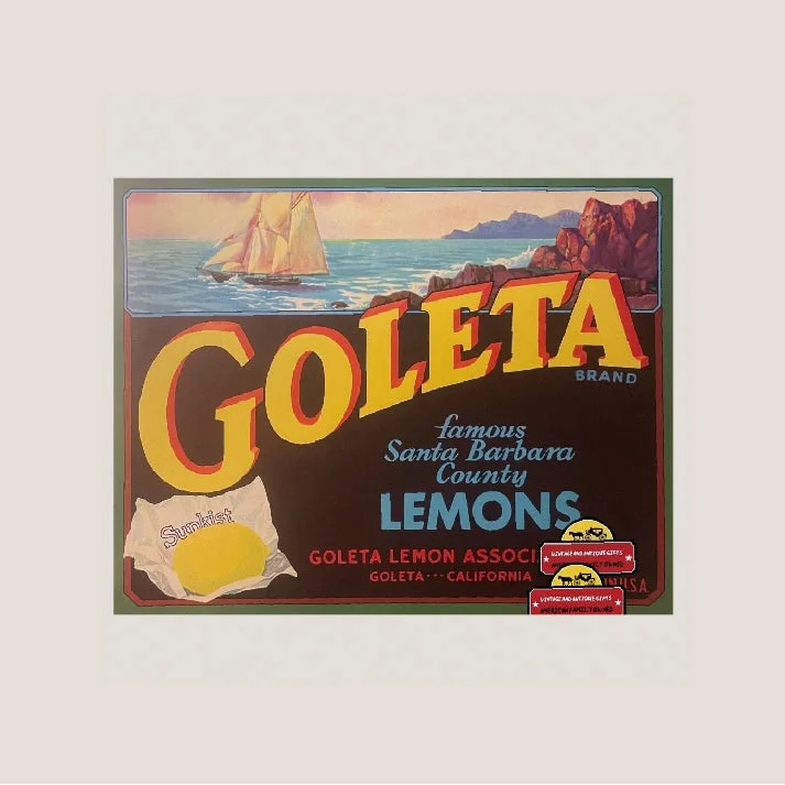 Vintage Goleta Crate Label Boasts Stunning Nautical Ship Design