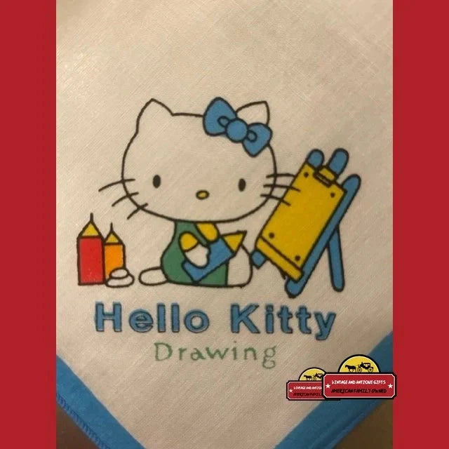 Adorable 1980s Hello Kitty Cotton Cloth Napkin Antique Gift