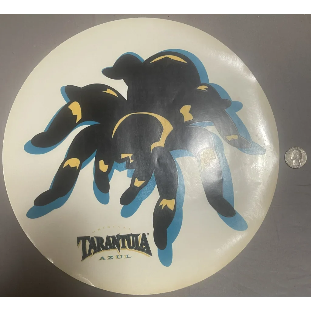 Vintage Large Tarantula Alcohol Ad Decal for Antique Collectors