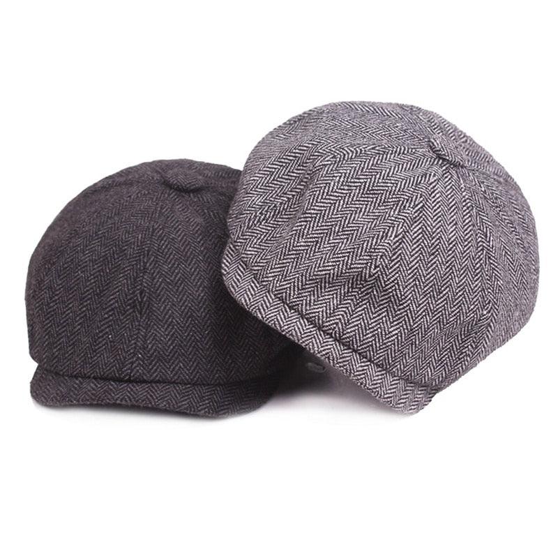 Vintage Men Beret Hats Classic Simple Winter Warm Caps Cotton Comfortable Autumn Beret Flat Hat Quality Durable Retro Men's Hat Unique Berets For Men Retro Cap
