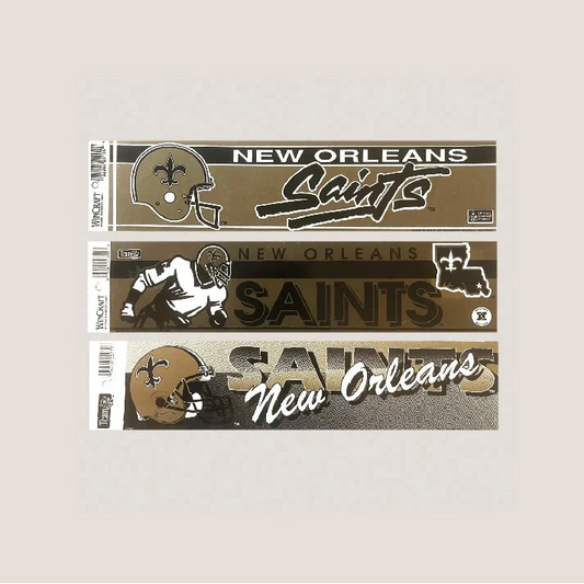 Vintage New Orleans Saints Bumper Sticker Revives 90s Fan Spirit