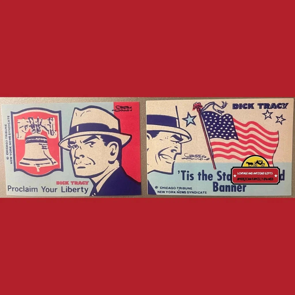 Rare Dick Tracy Vintage Patriotic Bicentennial Stickers