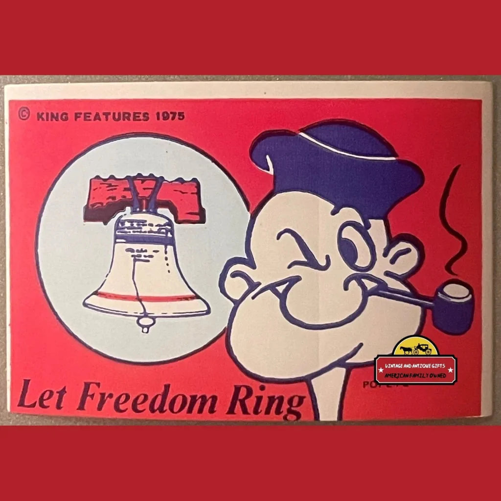 Patriotic Bicentennial Popeye Stickers from 1975 King Features