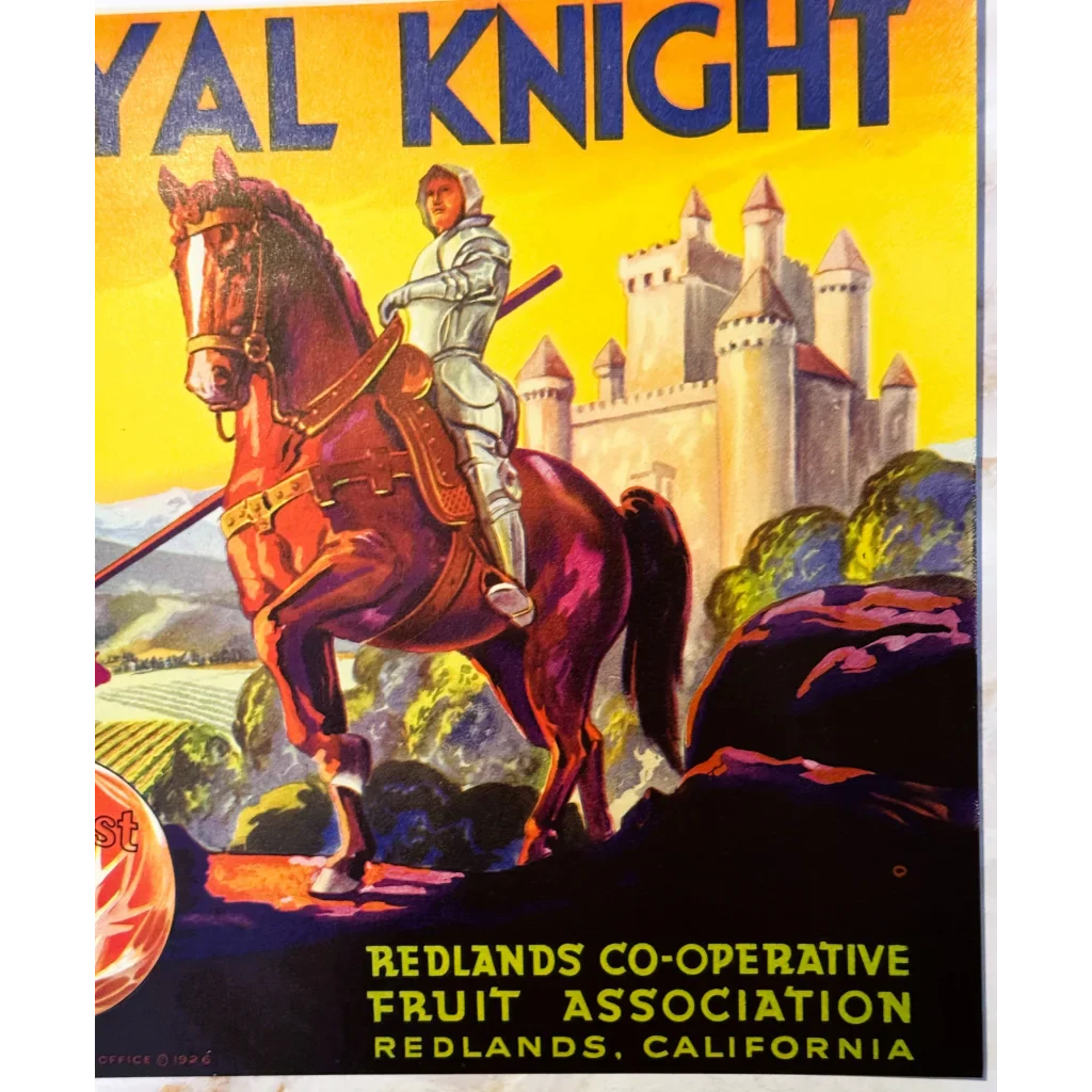 Vintage Royal Knight Citrus Label Brings Medieval Flair to Fruit