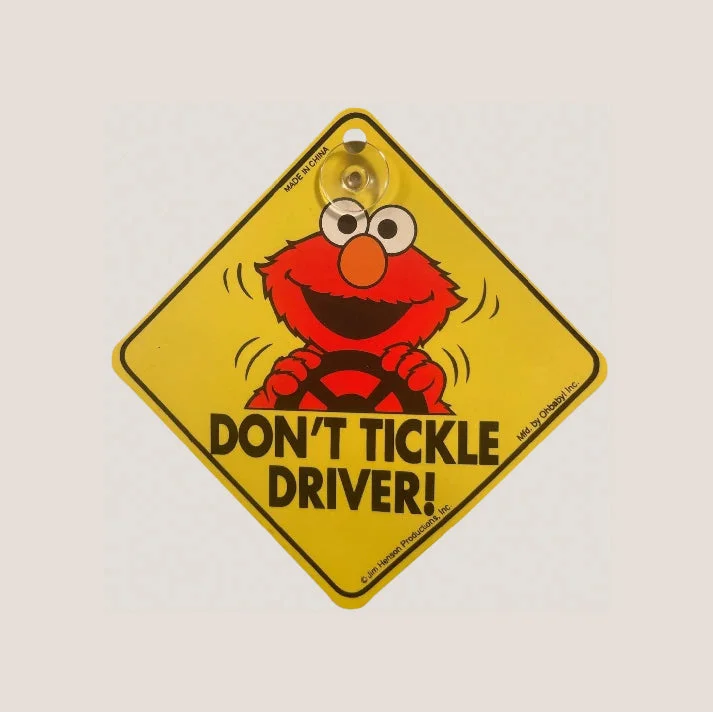 Vintage Sesame Street Elmo Window Sign Collectible