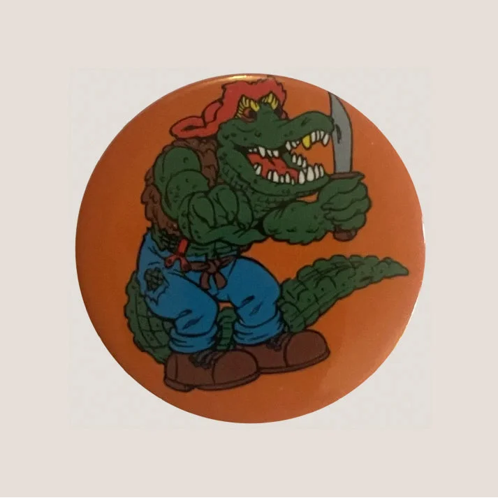 Vintage Teenage Mutant Ninja Turtles Leatherhead Movie Pin 1990