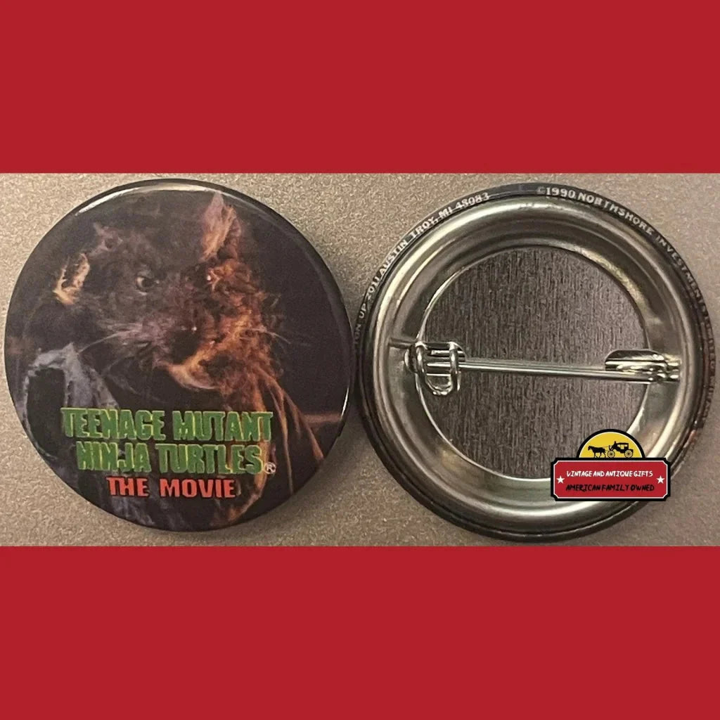 Rare 1990 Teenage Mutant Ninja Turtles Splinter Movie Pin