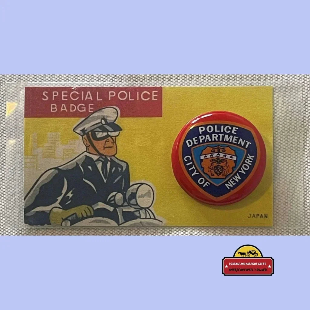 Rare Vintage Tin Litho NYPD Special Police Badge from the 1950s