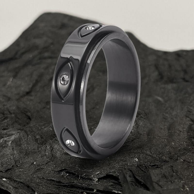 Vintage All-seeing Eye Stainless Steel Spinner Ring