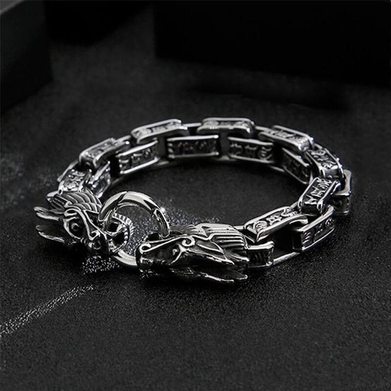 Vintage Dragon Stainless Steel Bracelet