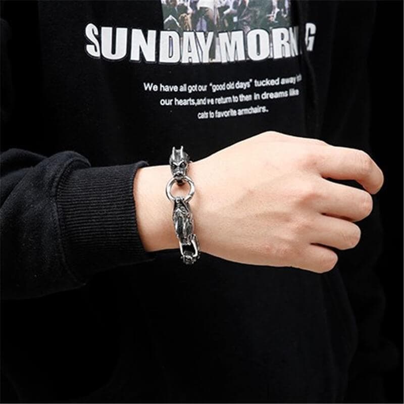 Vintage Dragon Stainless Steel Bracelet