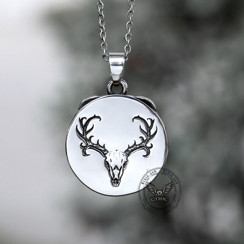Vintage Elk Stainless Steel Pendant