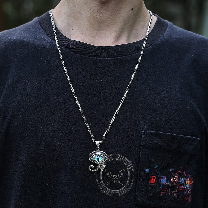 Vintage Eye of Ra Stainless Steel Pendant