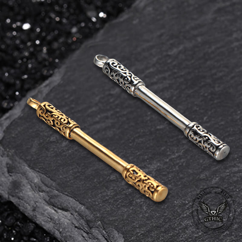 Vintage Wukong Jin Gu Bang Stainless Steel Pendant