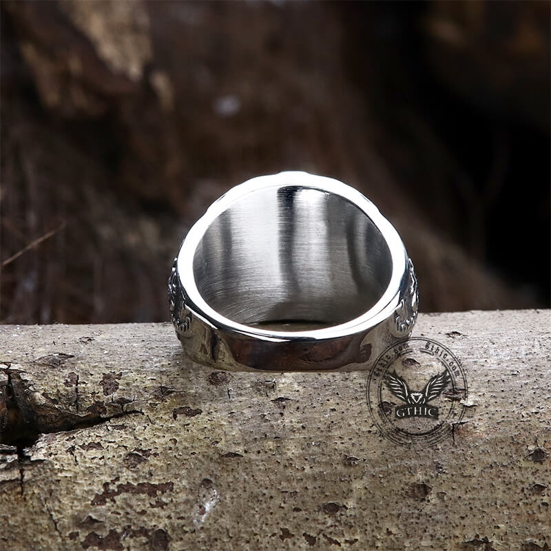 Vintage Goth Stainless Steel Skull Ring