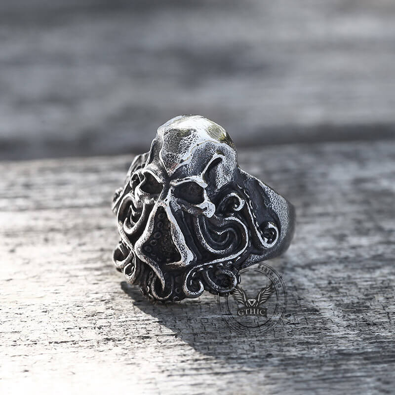 Vintage Kraken Octopus Stainless Steel Ring