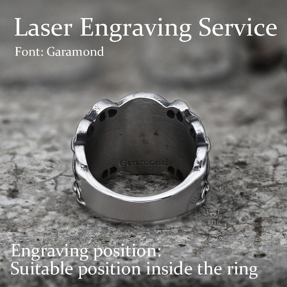 Vintage Northern Pirate Compass Stainless Steel Marine Ring