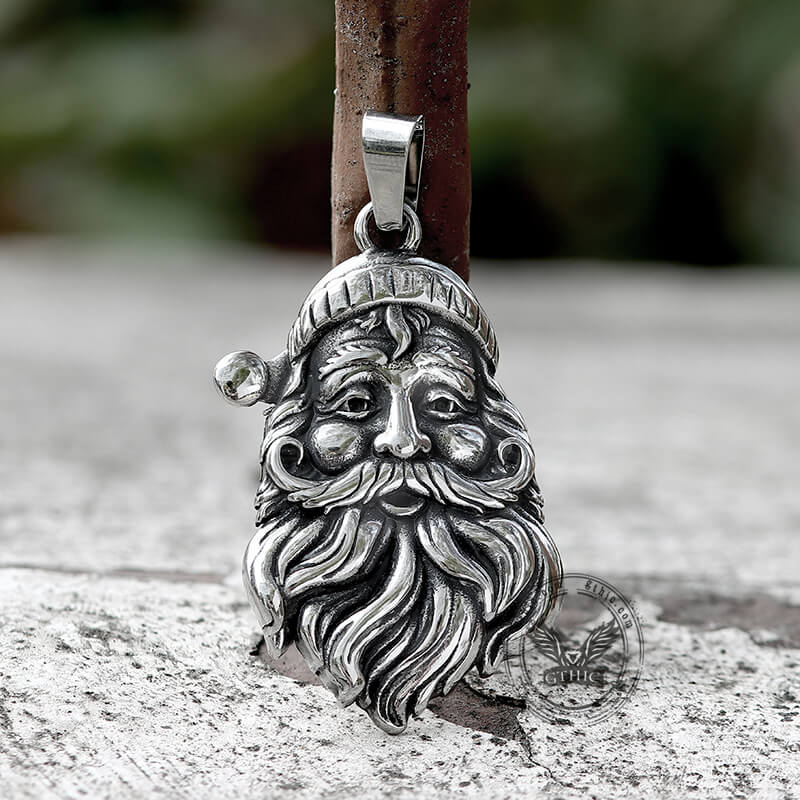 Vintage Santa Claus Stainless Steel Pendant