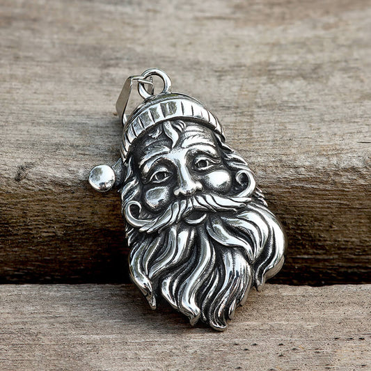 Vintage Santa Claus Stainless Steel Pendant