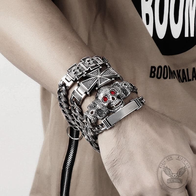 Vintage Skull Stainless Steel Bracelet