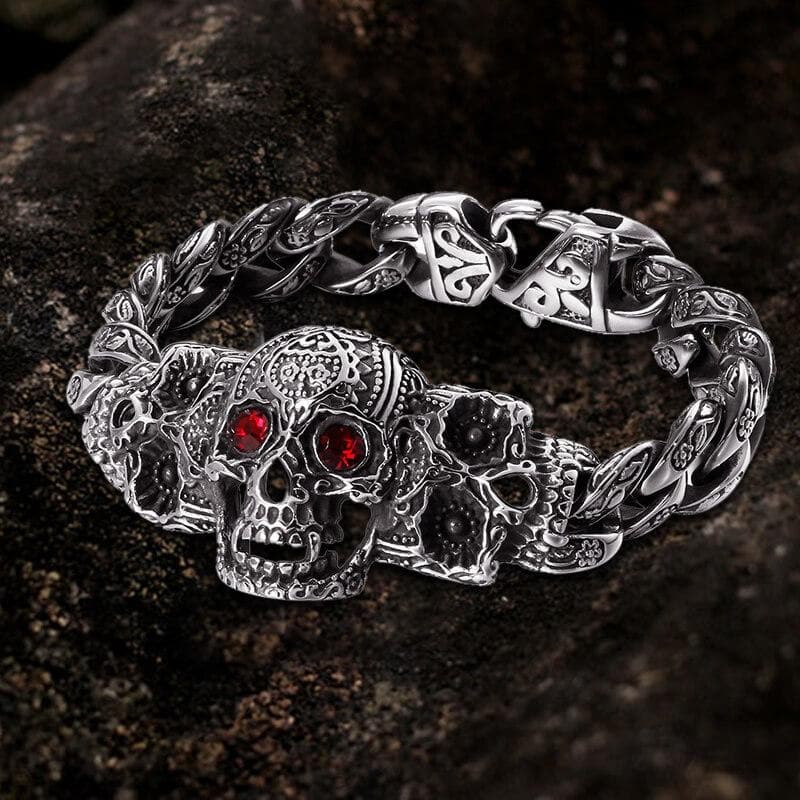 Vintage Skull Stainless Steel Bracelet
